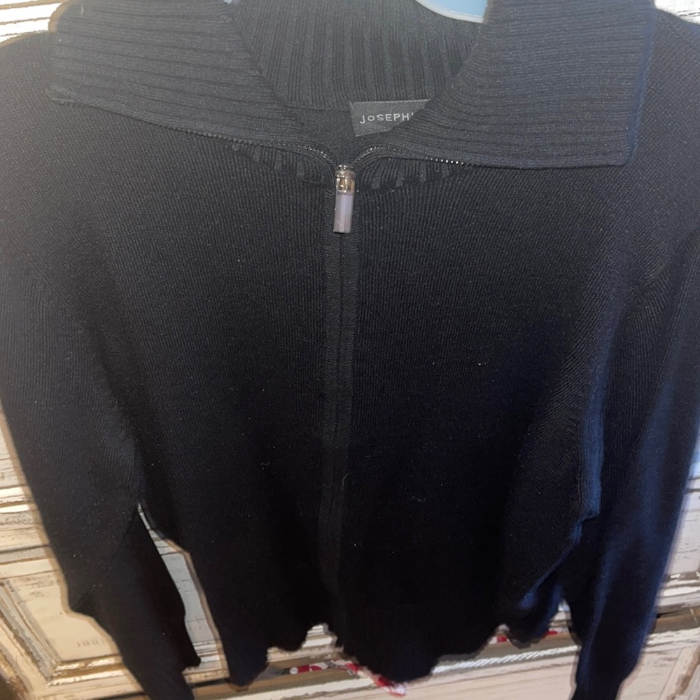 Josephine Chaus new never washed black sweater jacket cute size xxl